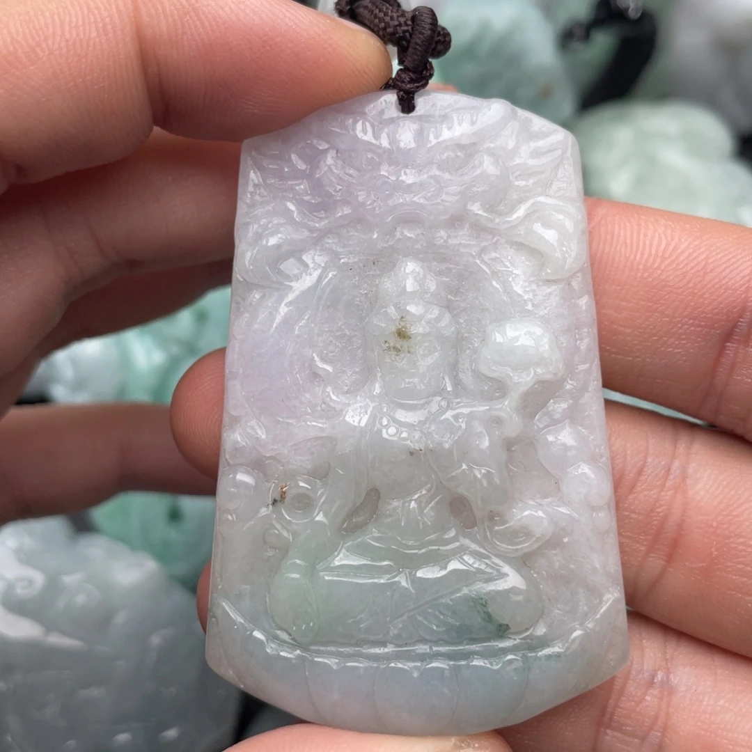 翡翠未镶嵌吊坠(不含链)微瑕
