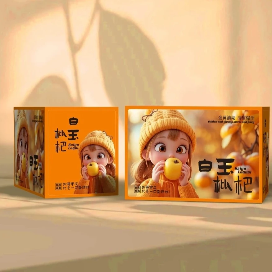 中果64颗/箱 买1.1斤送1斤去箱约2.1斤东山白玉枇杷礼盒装顺丰 A