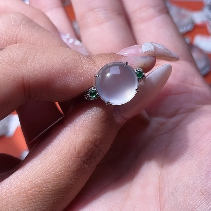 石英岩玉银S925镶嵌颈饰