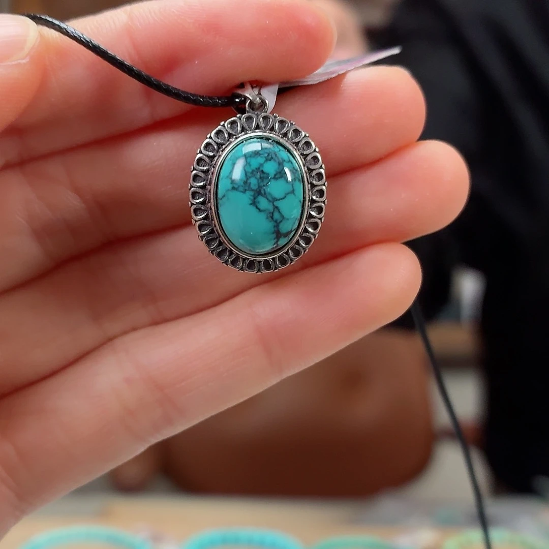 银S925镶嵌绿松石珠宝奇石