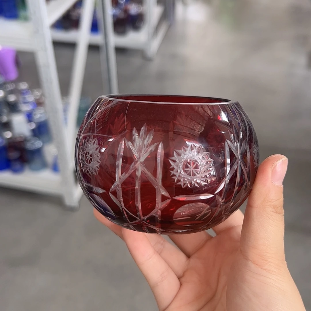水晶玻璃平底款微瑕一个