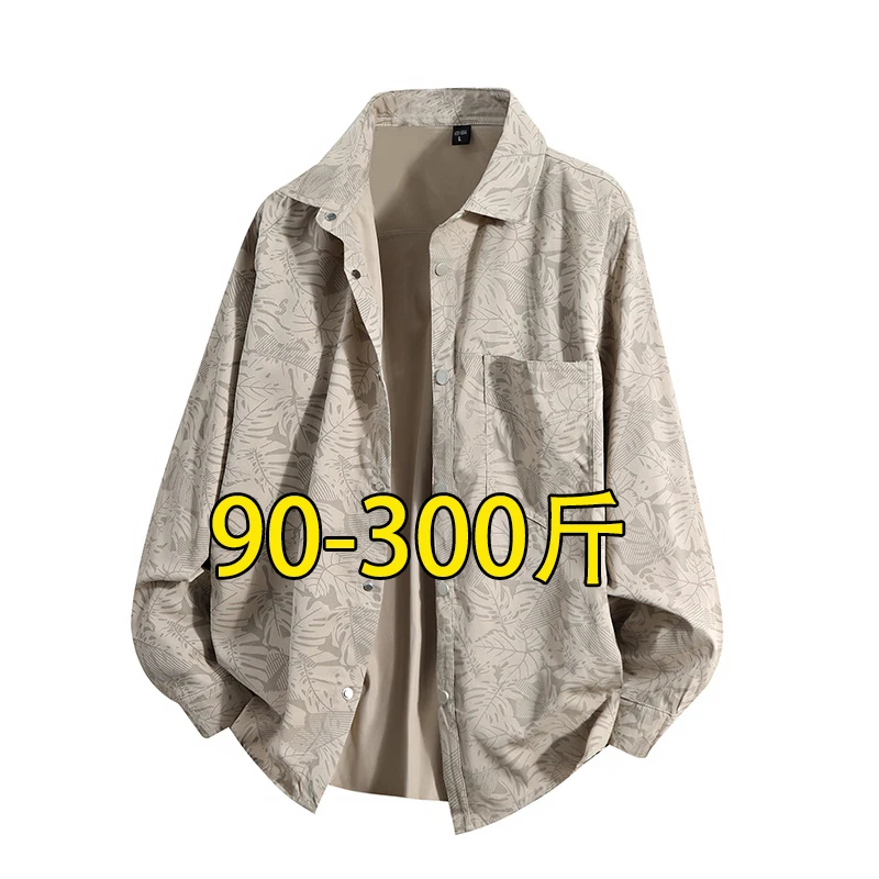 秋季男士美式新款大码长袖翻领2025衬衫休闲百搭宽松衬衣外套