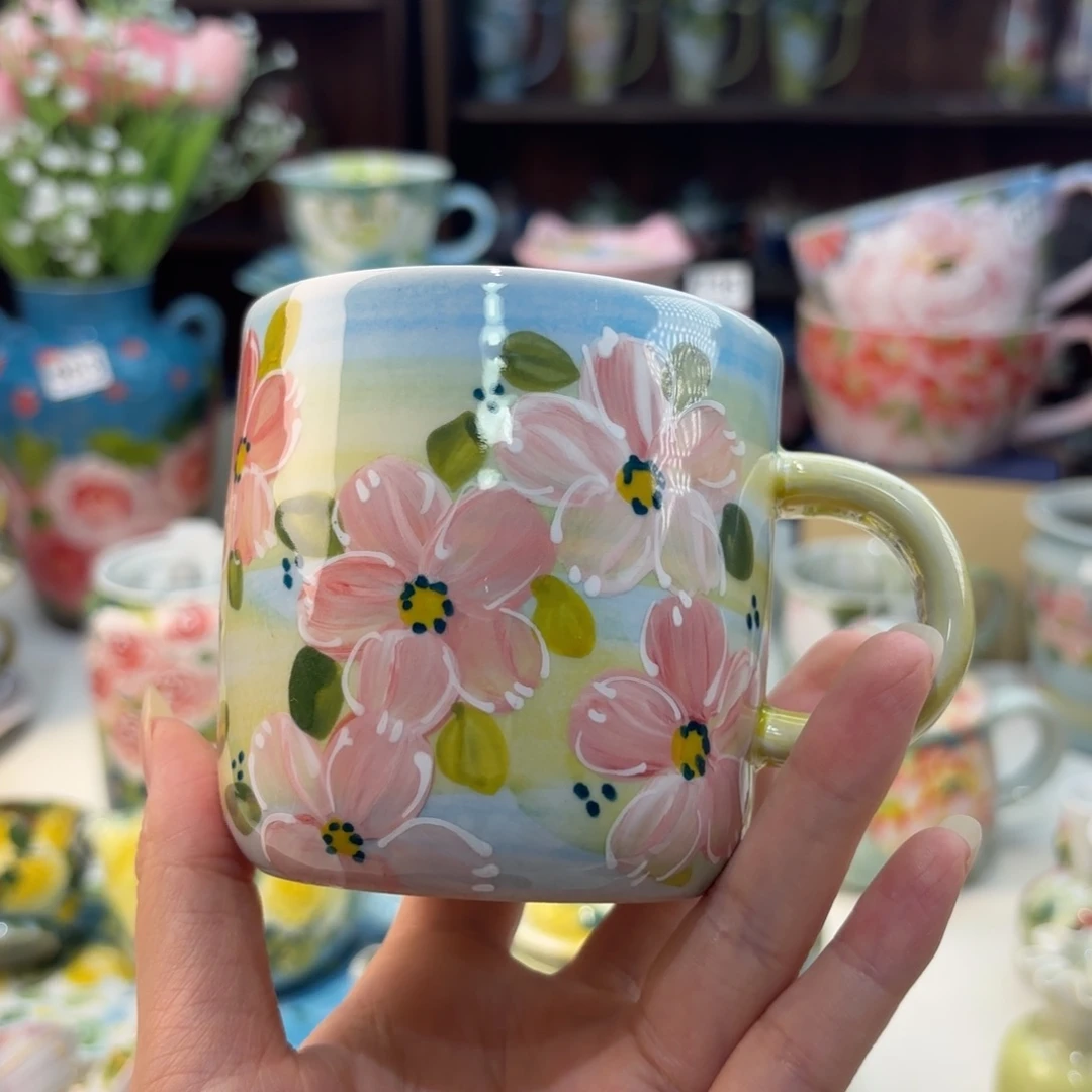 瓷片景德镇手绘高温釉下彩陶瓷茶具