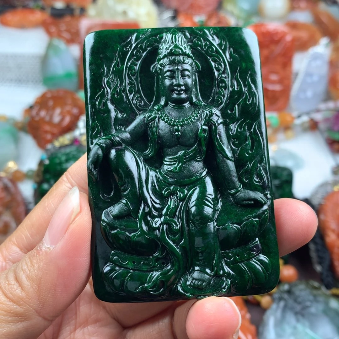 （***三翡翠未镶嵌颈饰挂件