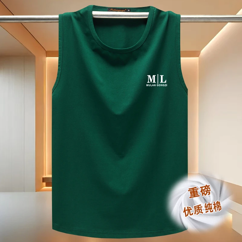 新款宽肩背心男大码夏季宽松坎肩跨栏无袖健身运动短t恤打底汗衫