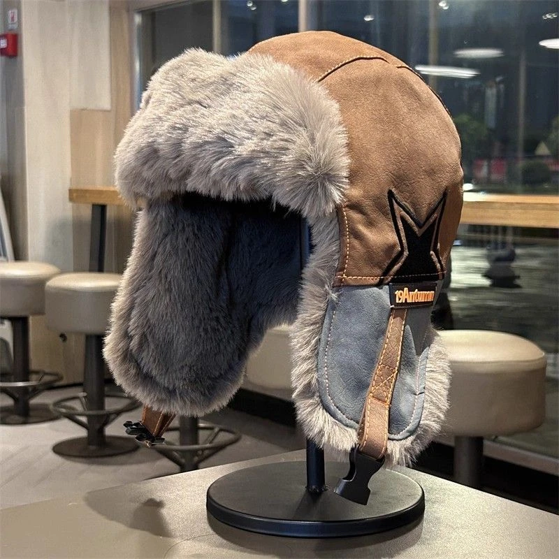 雷锋帽子男女冬季加绒加厚保暖骑行时尚护耳帽东北户外防风滑雪