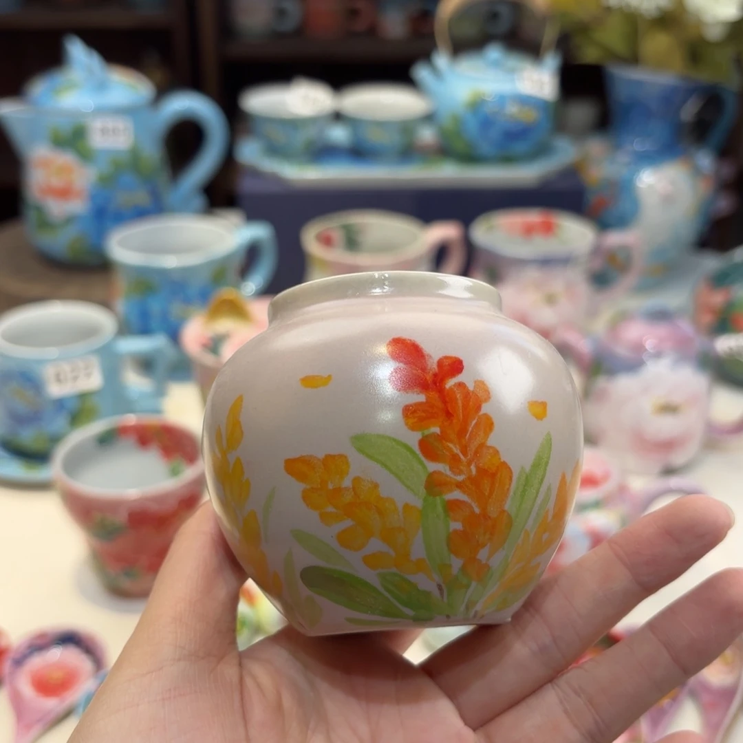 景德镇手绘高温釉下彩陶瓷茶具