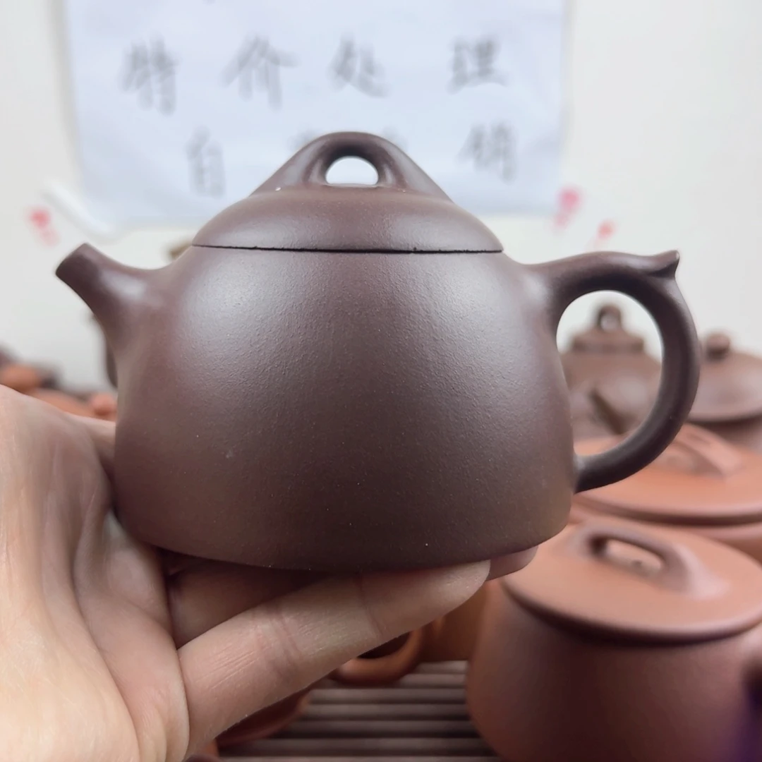 紫砂茶壶秦权240cc紫泥微瑕