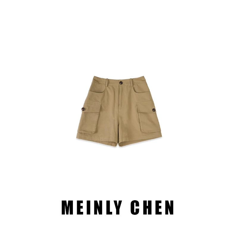 【MEINLY  CHEN】高端设计师款时尚百搭简约夏季短裤8250132