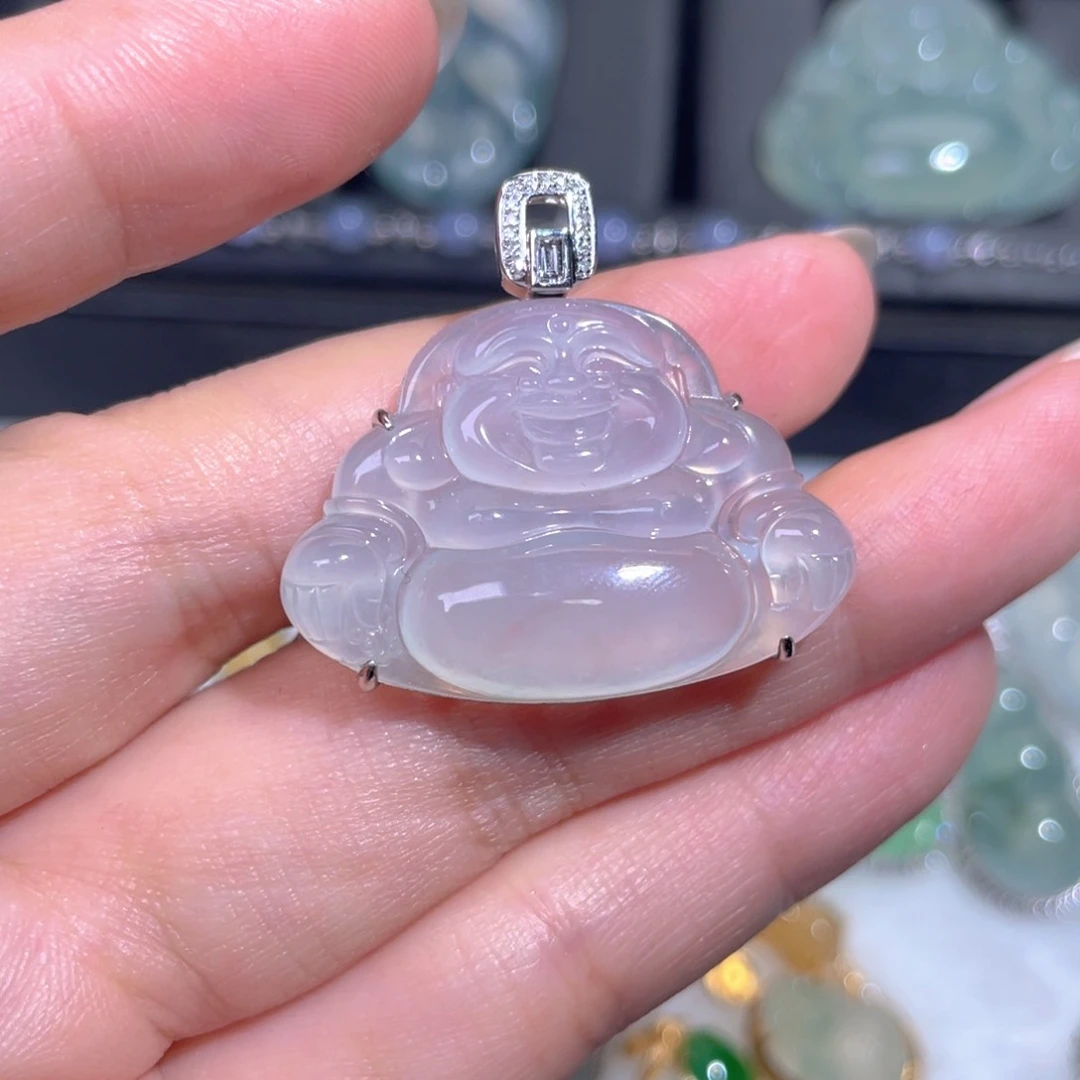 颈饰18K金镶嵌翡翠翡翠