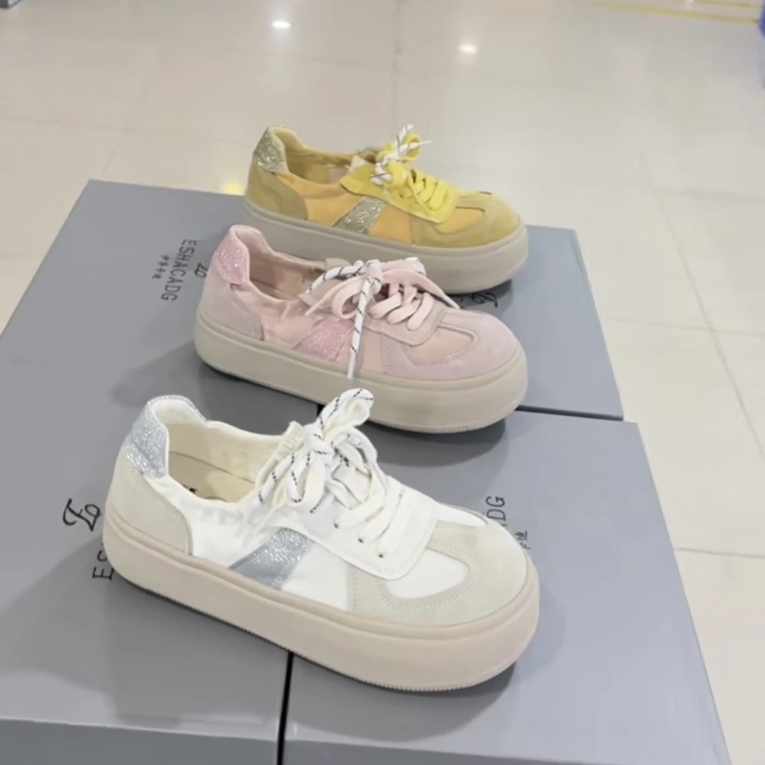 诗涵家 真皮丑萌厚底板鞋2539-03