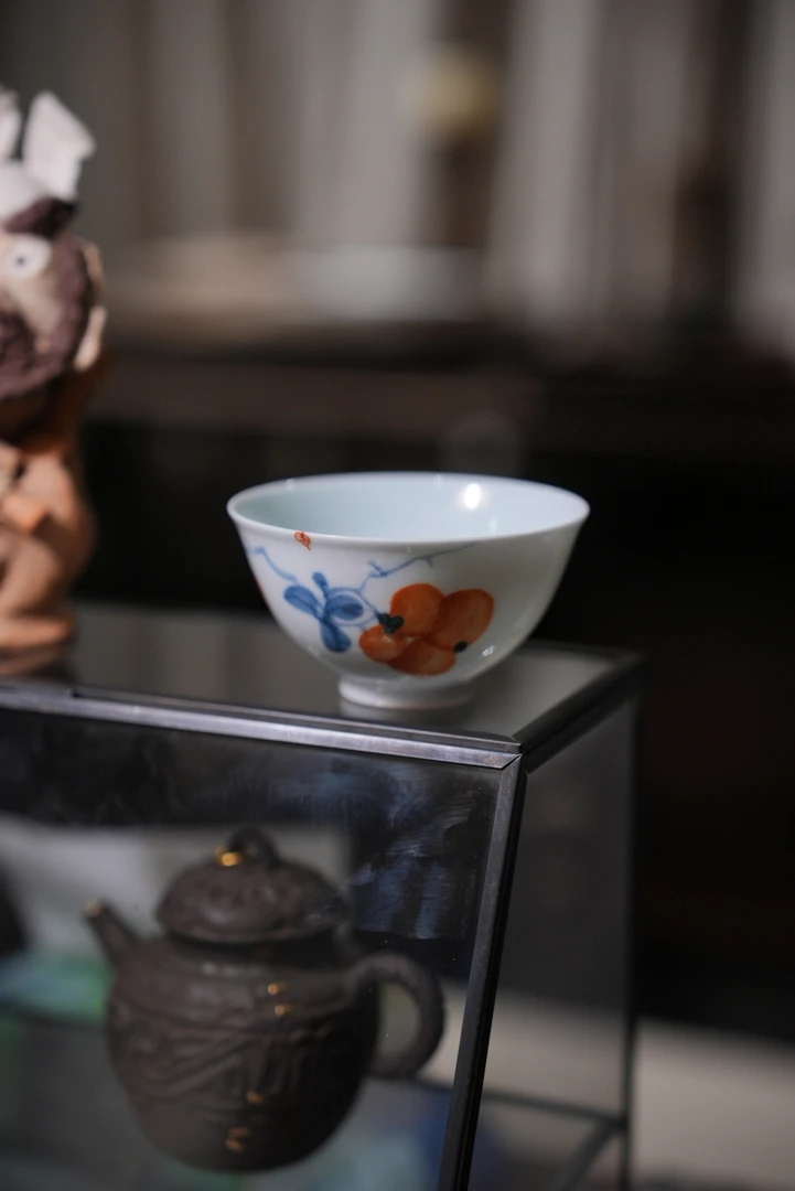 雨落心妍——青花事事如意主人杯手绘陶瓷021