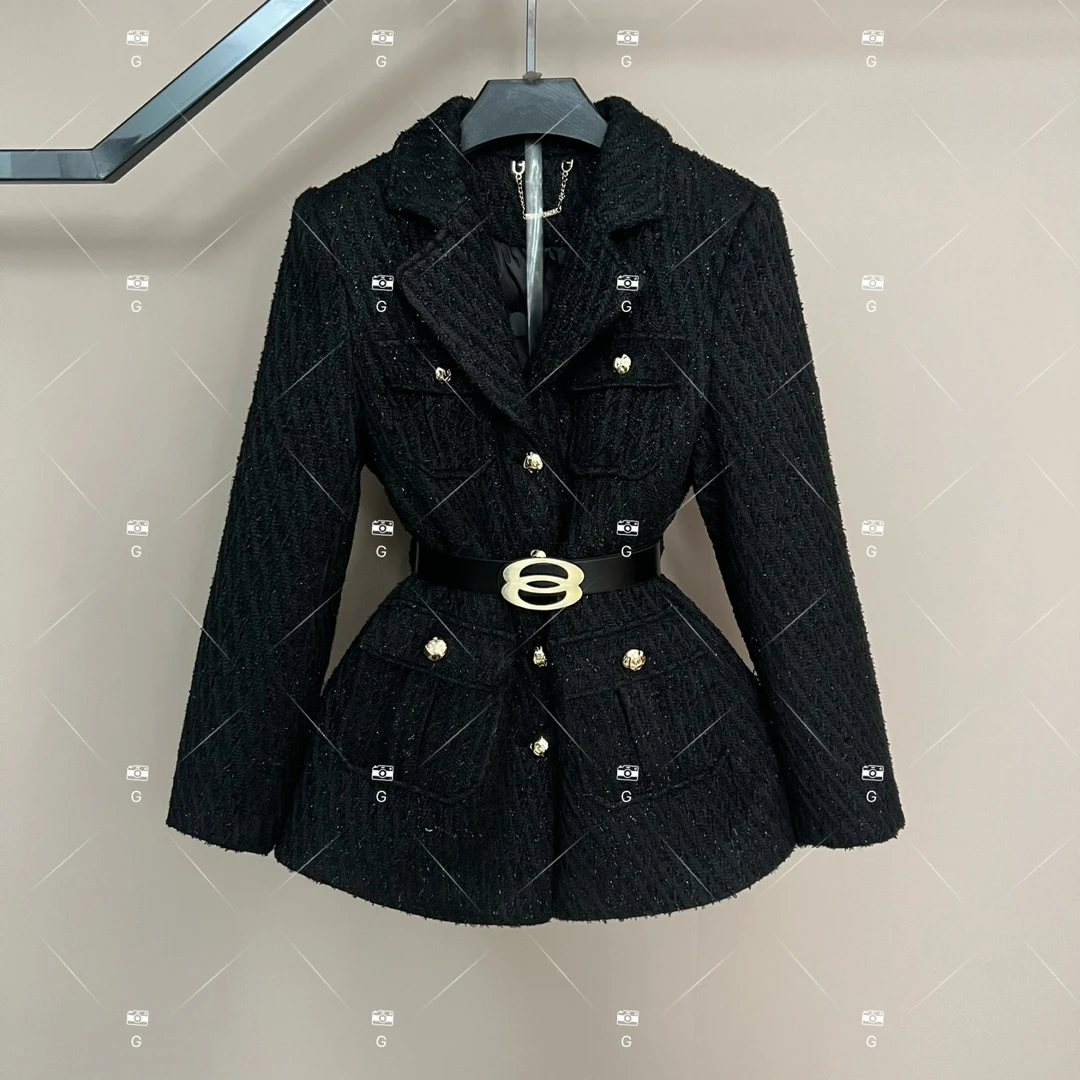 【娜娜】秋冬气质小香风设计师中长款羽绒服轻奢女 GS-58091