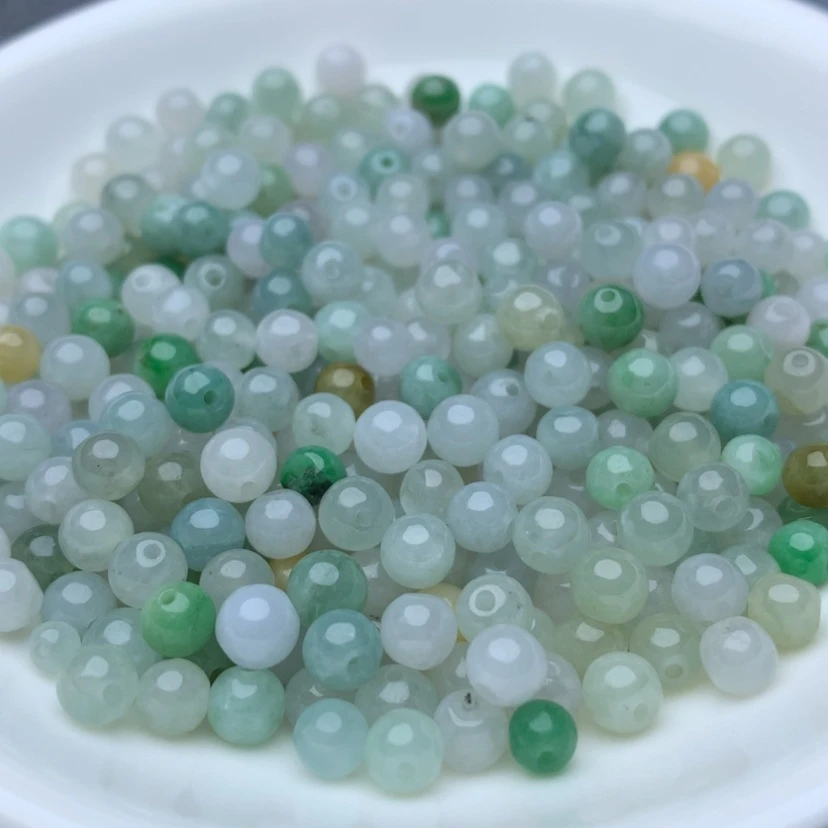 【闪购商品】翡翠手链未镶嵌卡5冰珠子50个