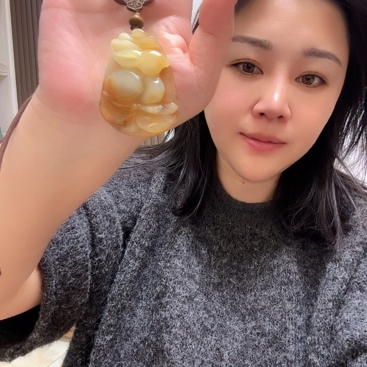 蛇纹石玉合金颈饰