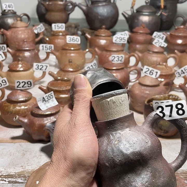 纯手工捏制柴茶具