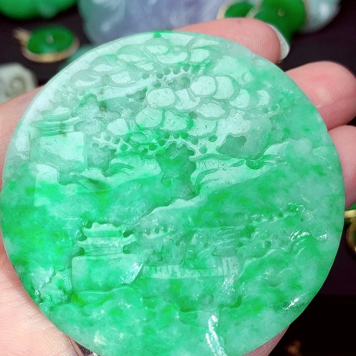 翡翠未镶嵌吊坠(不含链)