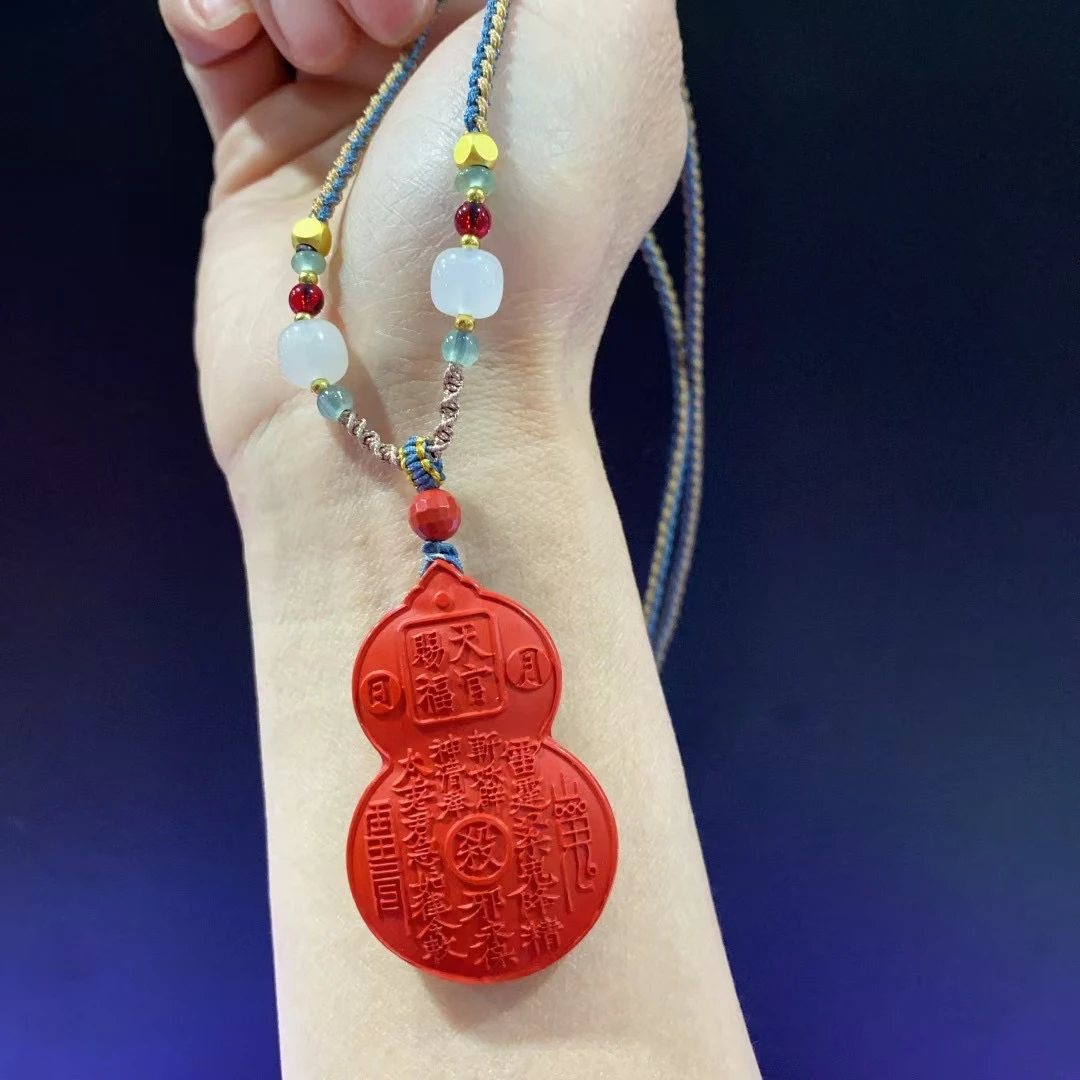 含辰砂工艺品朱砂葫芦吊坠水飞沙吊坠毛衣坠