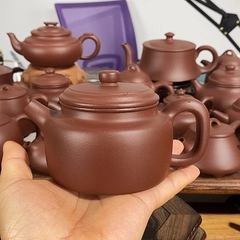 茶壶紫砂蓝**云宜兴紫砂壶原矿紫泥德钟约200毫升