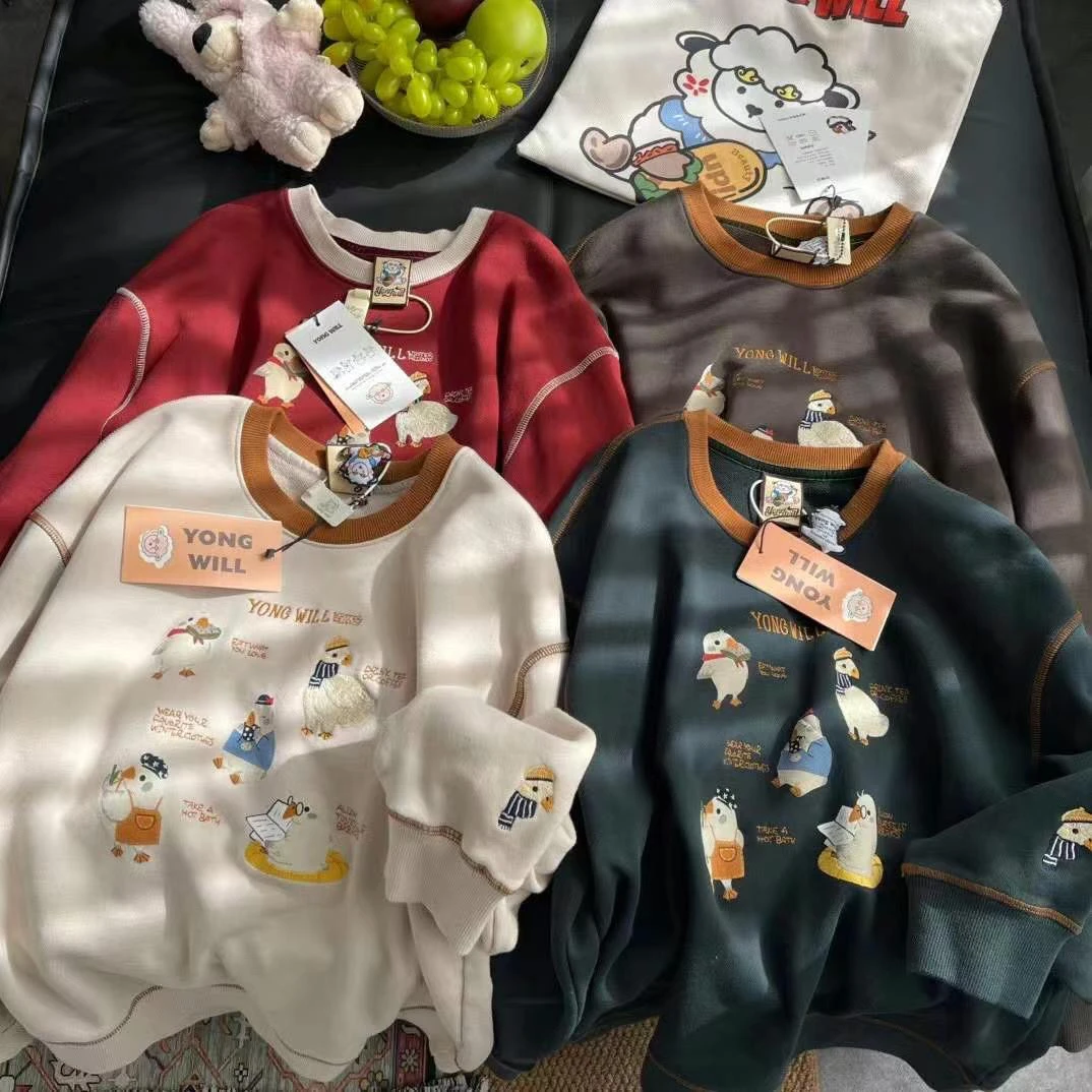 纸袋家高货精品水洗重磅大毛圈卫衣