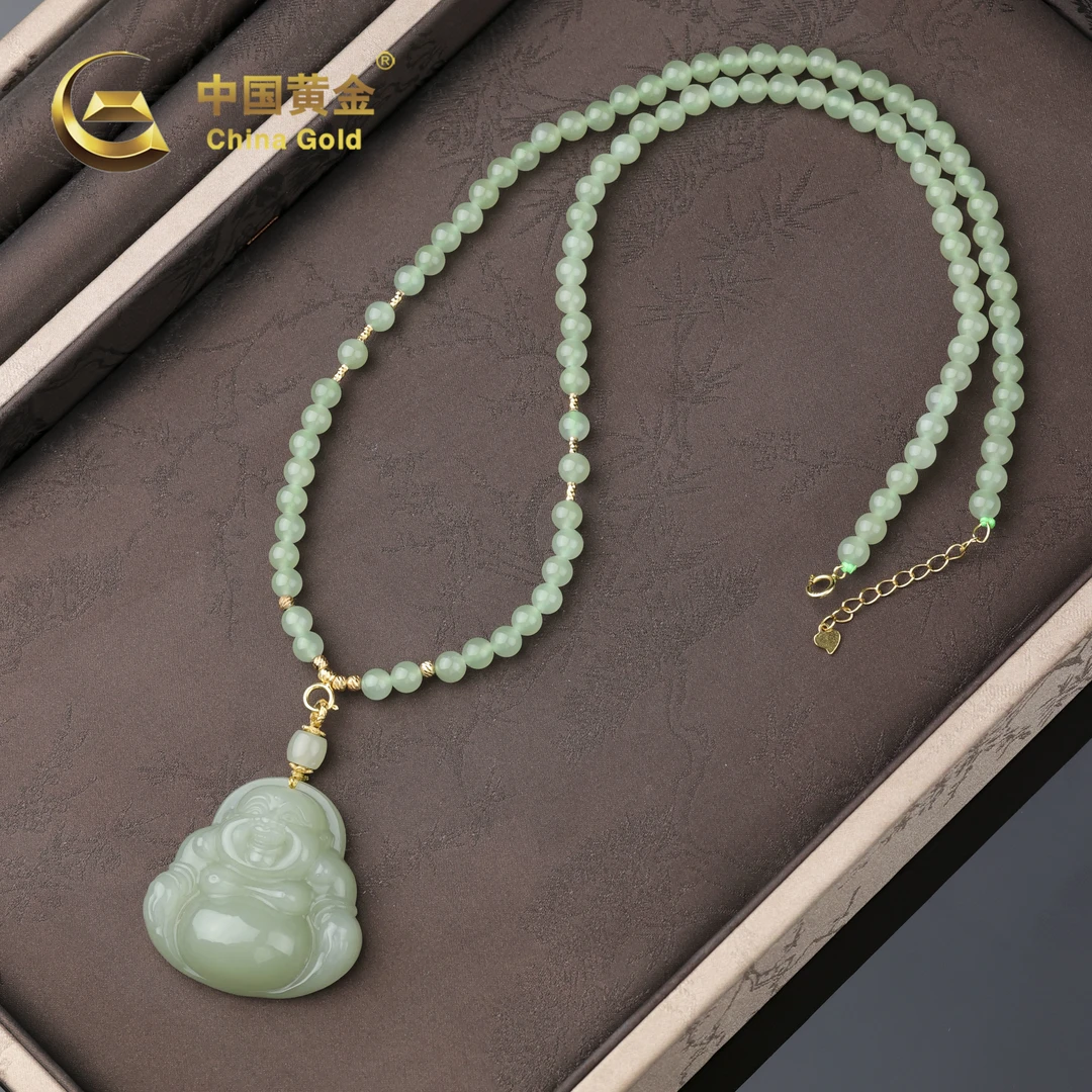 【中国黄金】营宜 | 和田玉*吊坠*S925银镶嵌-X3578-格