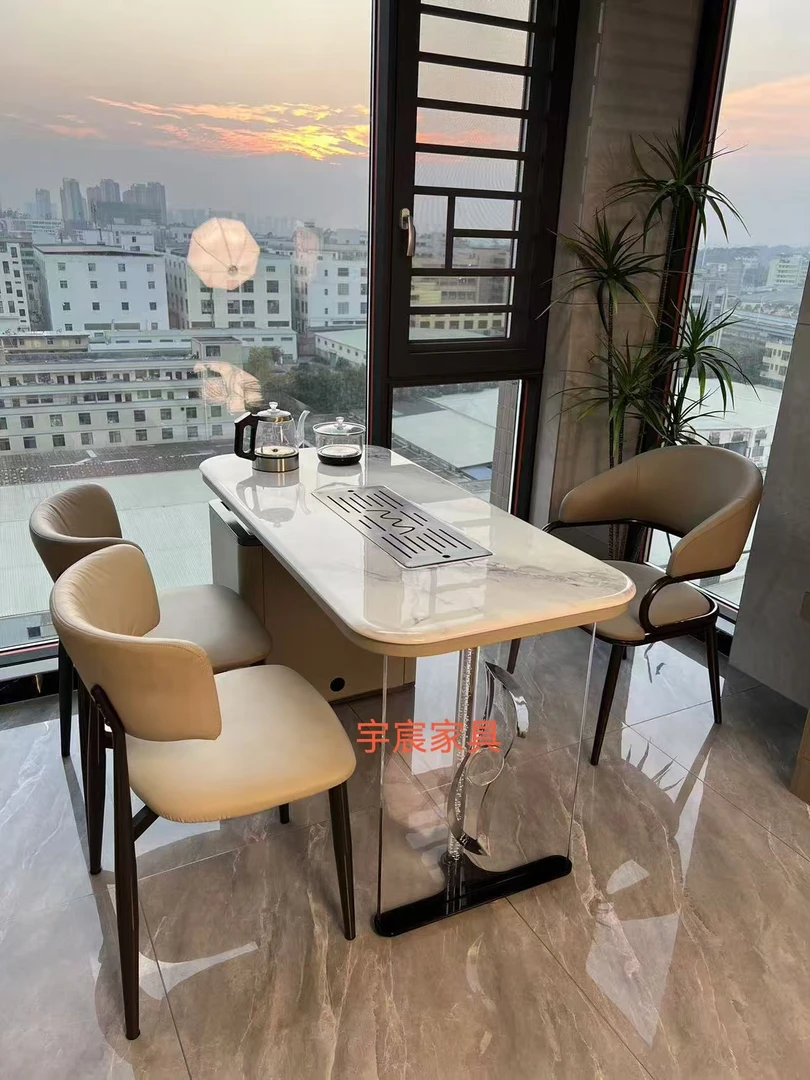 （新款）超晶石茶桌椅组合小户型茶桌茶几客厅家用小茶台烧水壶一体