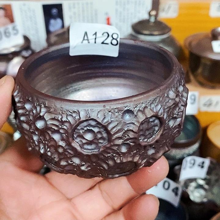 紫砂茶杯柴烧纯手工128