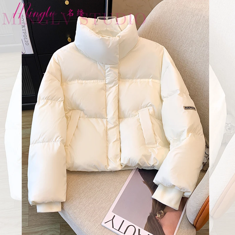 名缕立领羽绒服时尚洋气女2025冬季新款小个子短款不臃肿羽绒服
