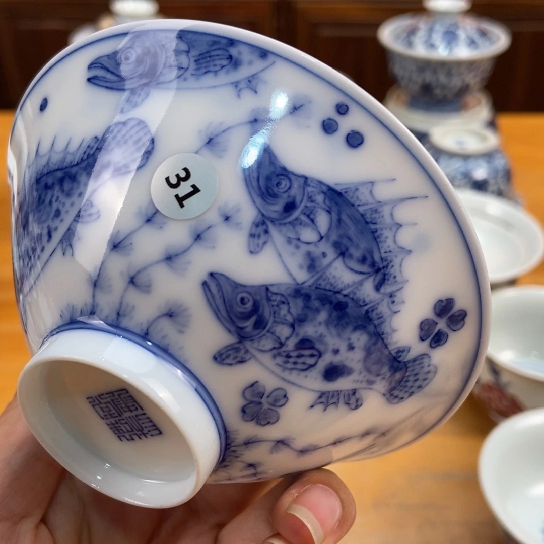 手绘现代茶具非古董