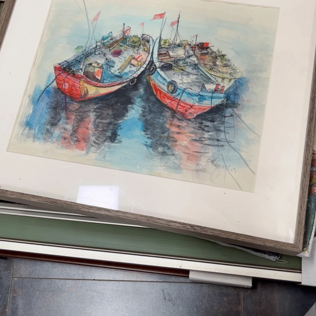 肉***甜油画海景作品尺寸32×42