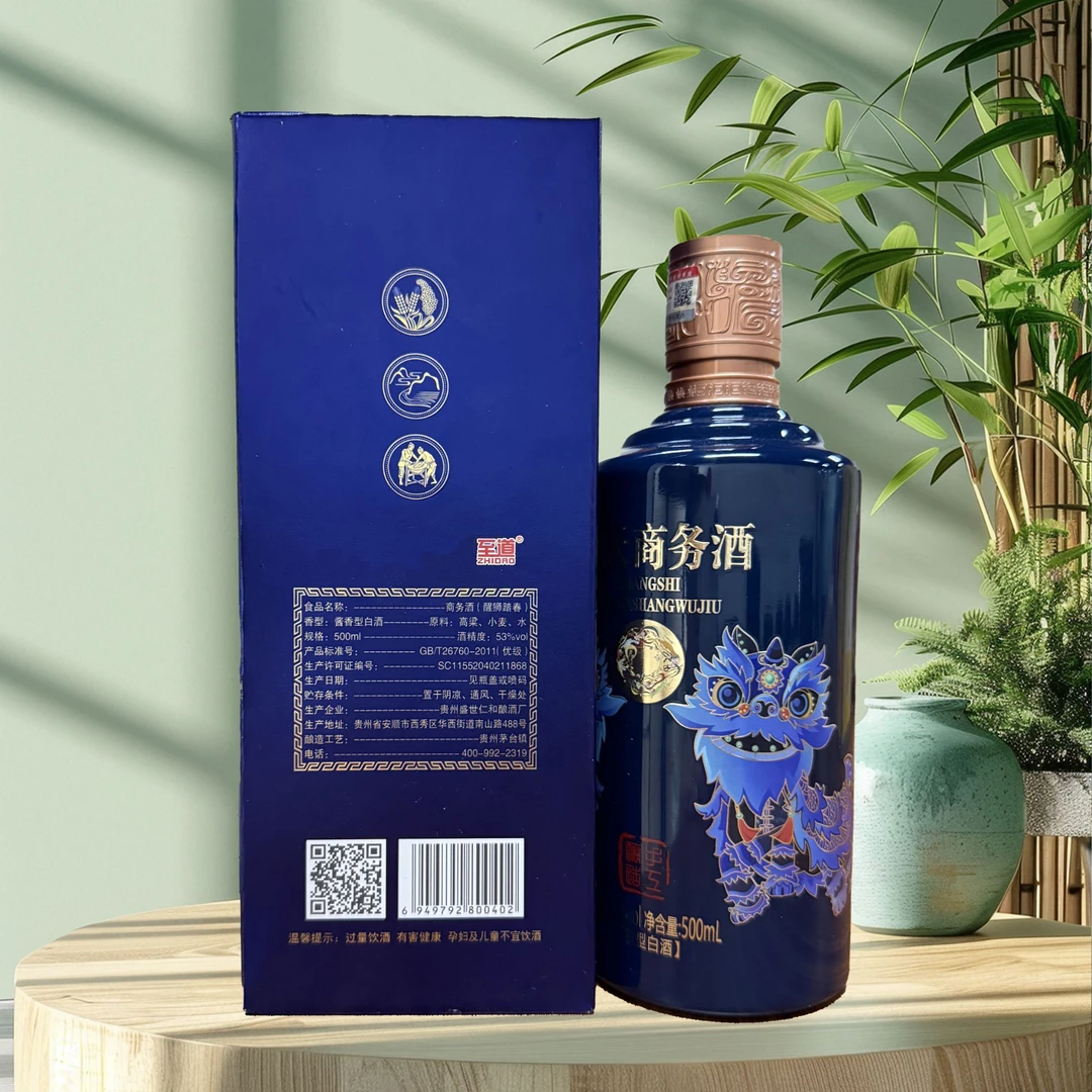ZHIDAO/至道商务酒醒狮踏春酱香型白酒53%Vol500ml*1瓶
