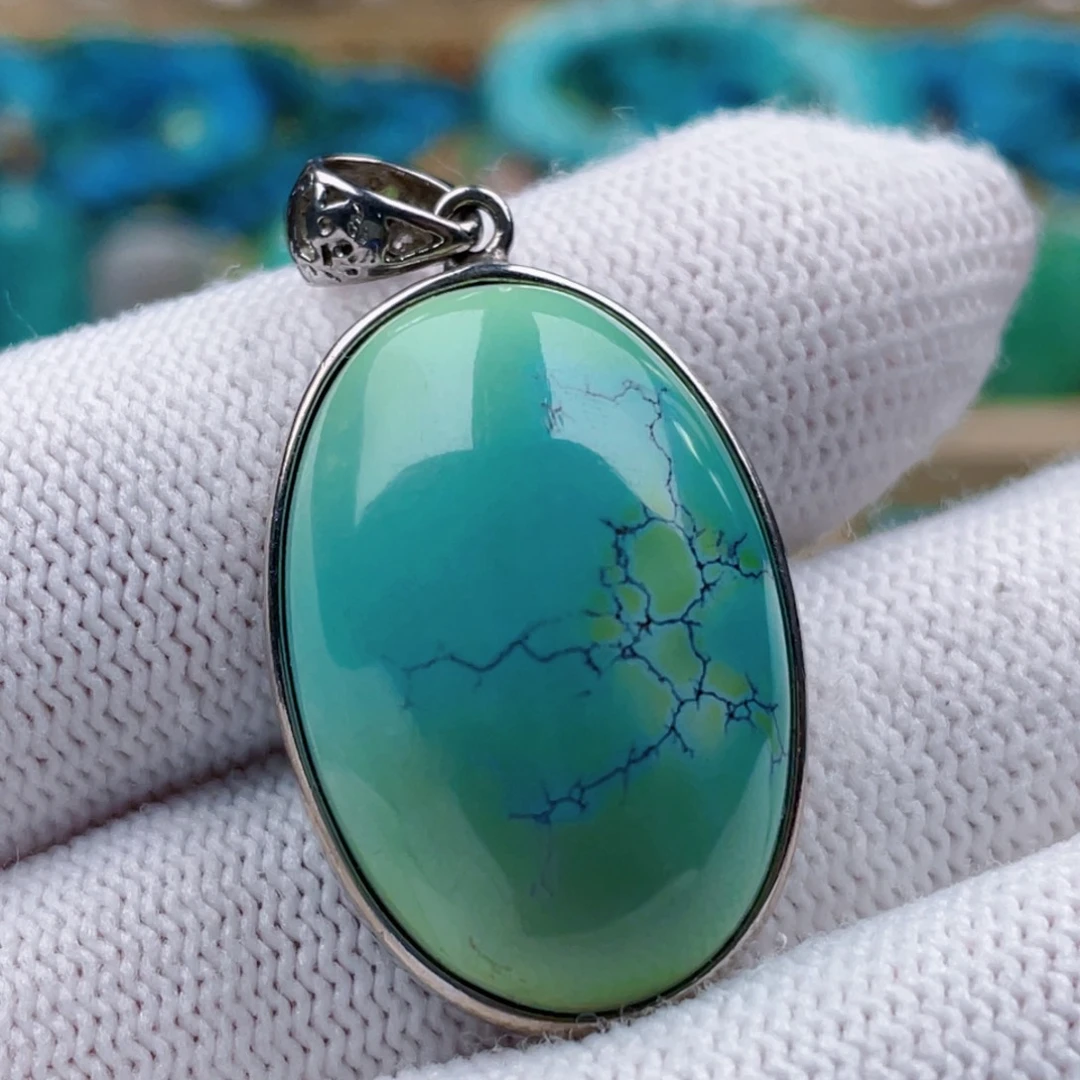 绿松石银S925镶嵌珠宝奇石