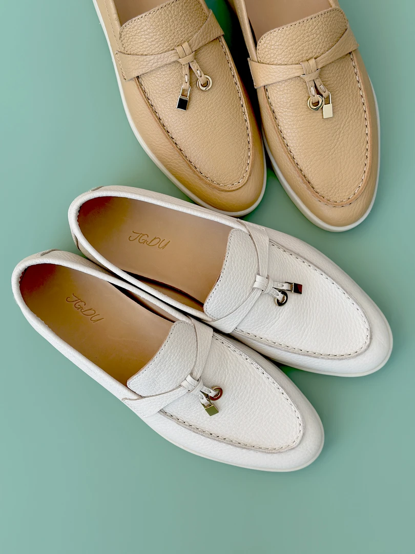 JGDU Summer Walk Bonaudo进口鹿皮乐福鞋