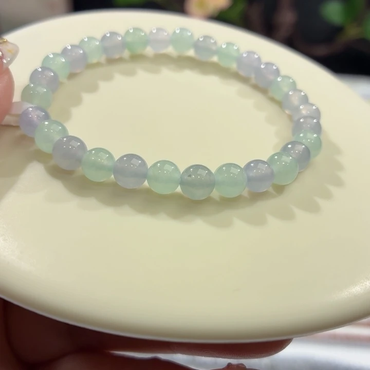 未镶嵌手链翡翠冰胶双彩卡6.2