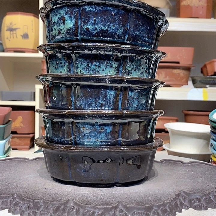 白泥花盆瑕疵5-17-14。。。（5）鼓包火烈气孔走形