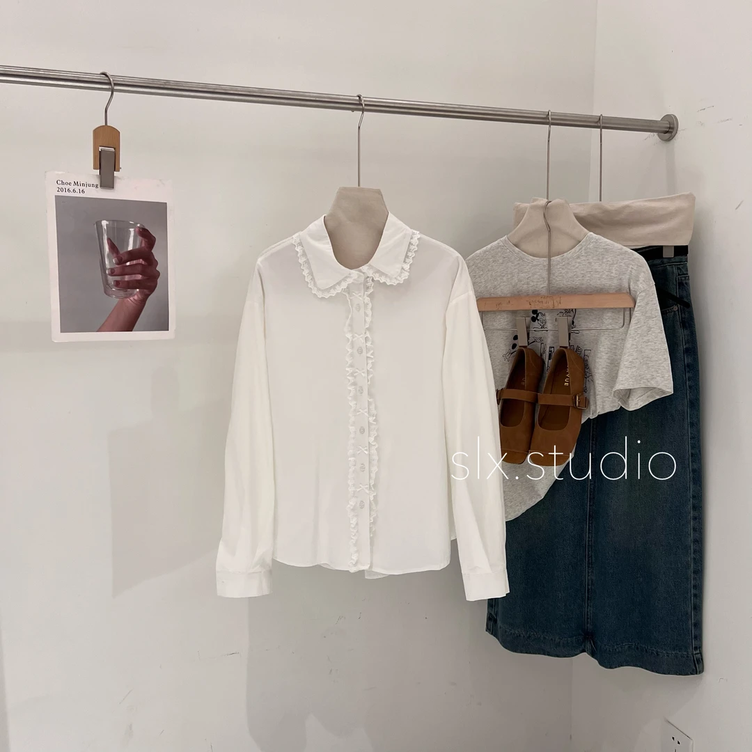 slx@ 5663 蕾丝花边衬衫