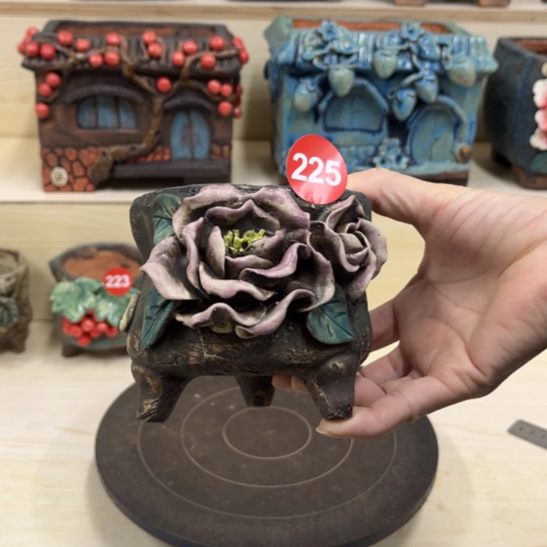 【闪购商品】紫砂花盆225号内口8.5外高10