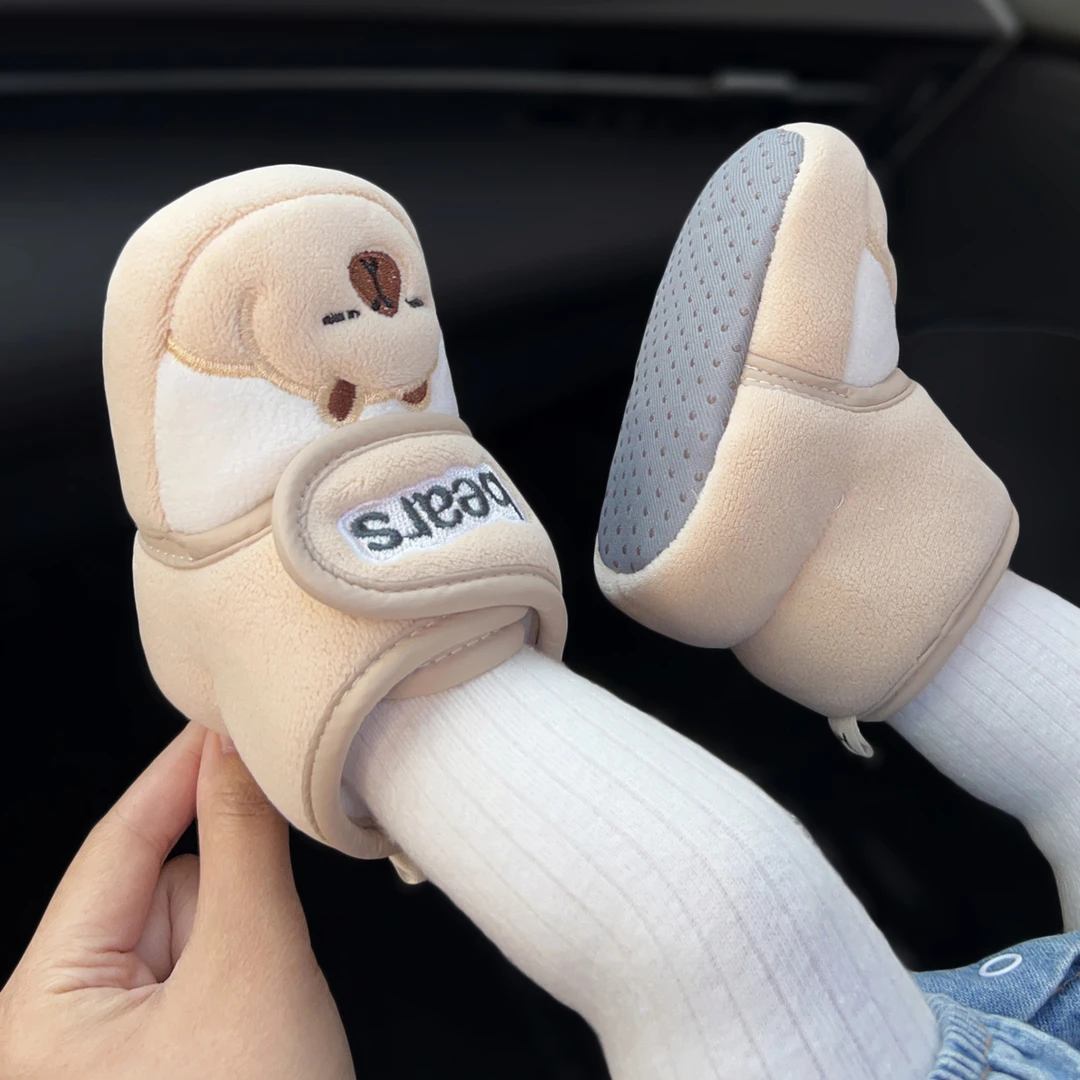 冬季加厚新生婴儿鞋宝宝软底学步鞋套保暖3-678九-12个月防掉棉鞋