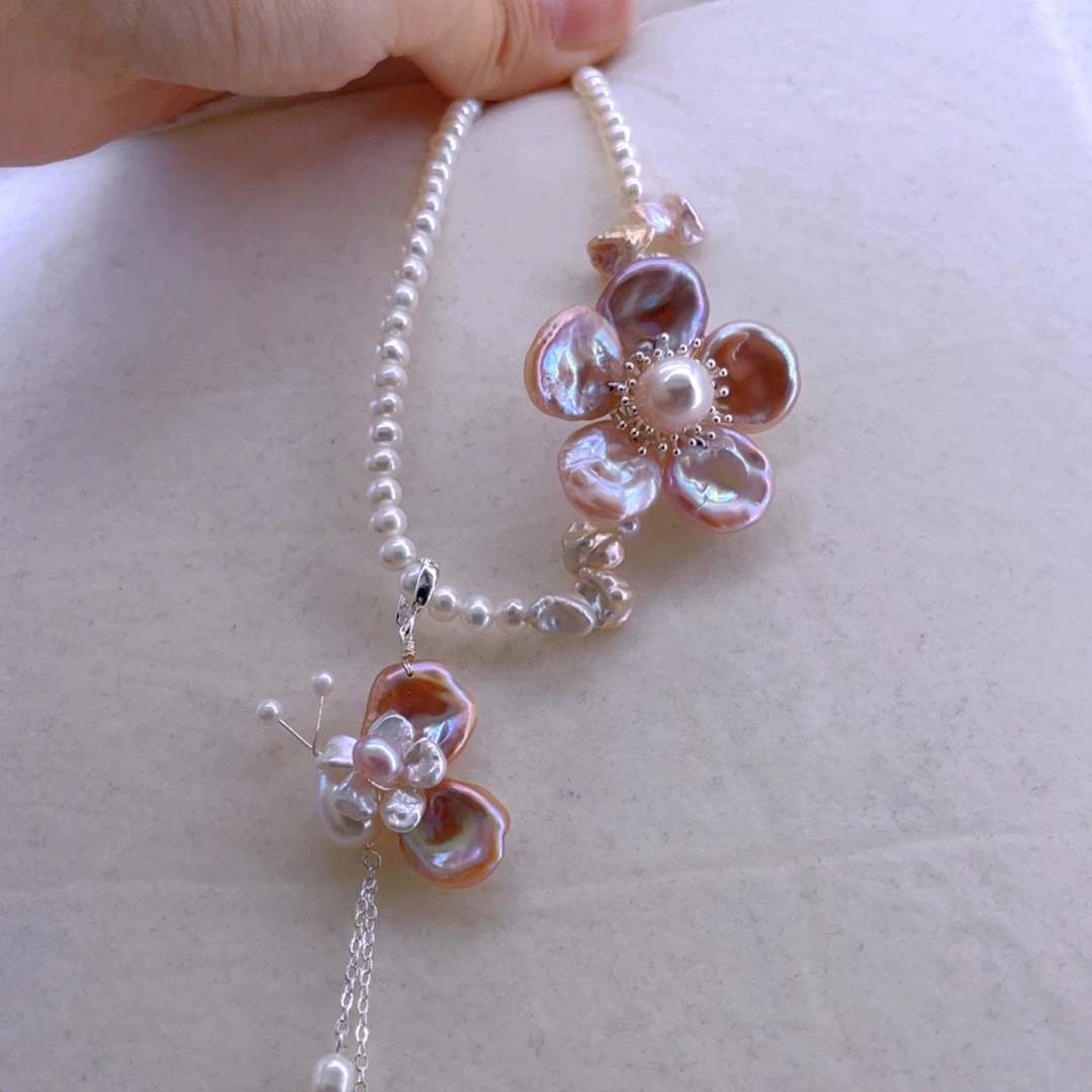 未镶嵌手绳淡水珍珠项链