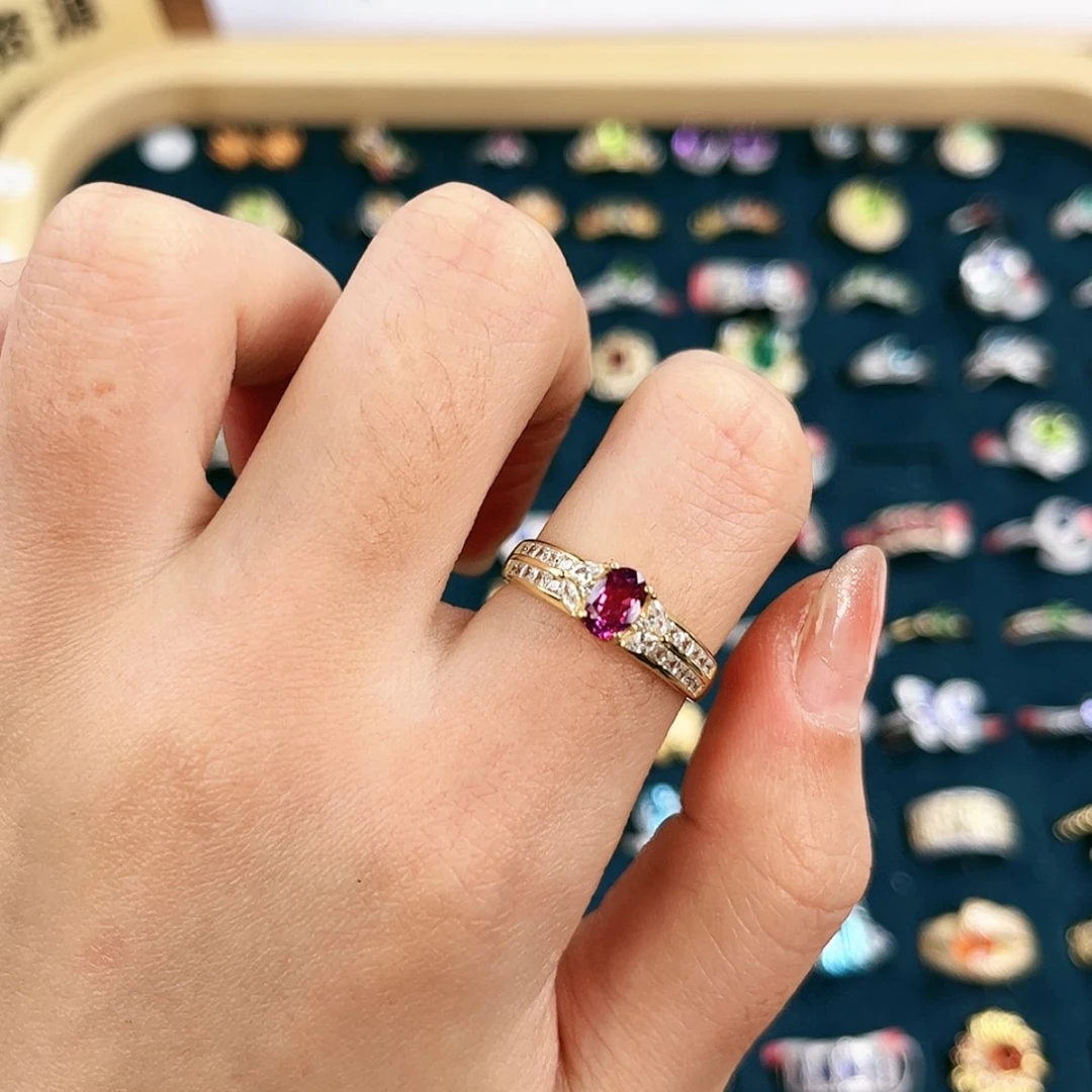 【闪购商品】蓝宝石戒指银S925镶嵌A***eA97