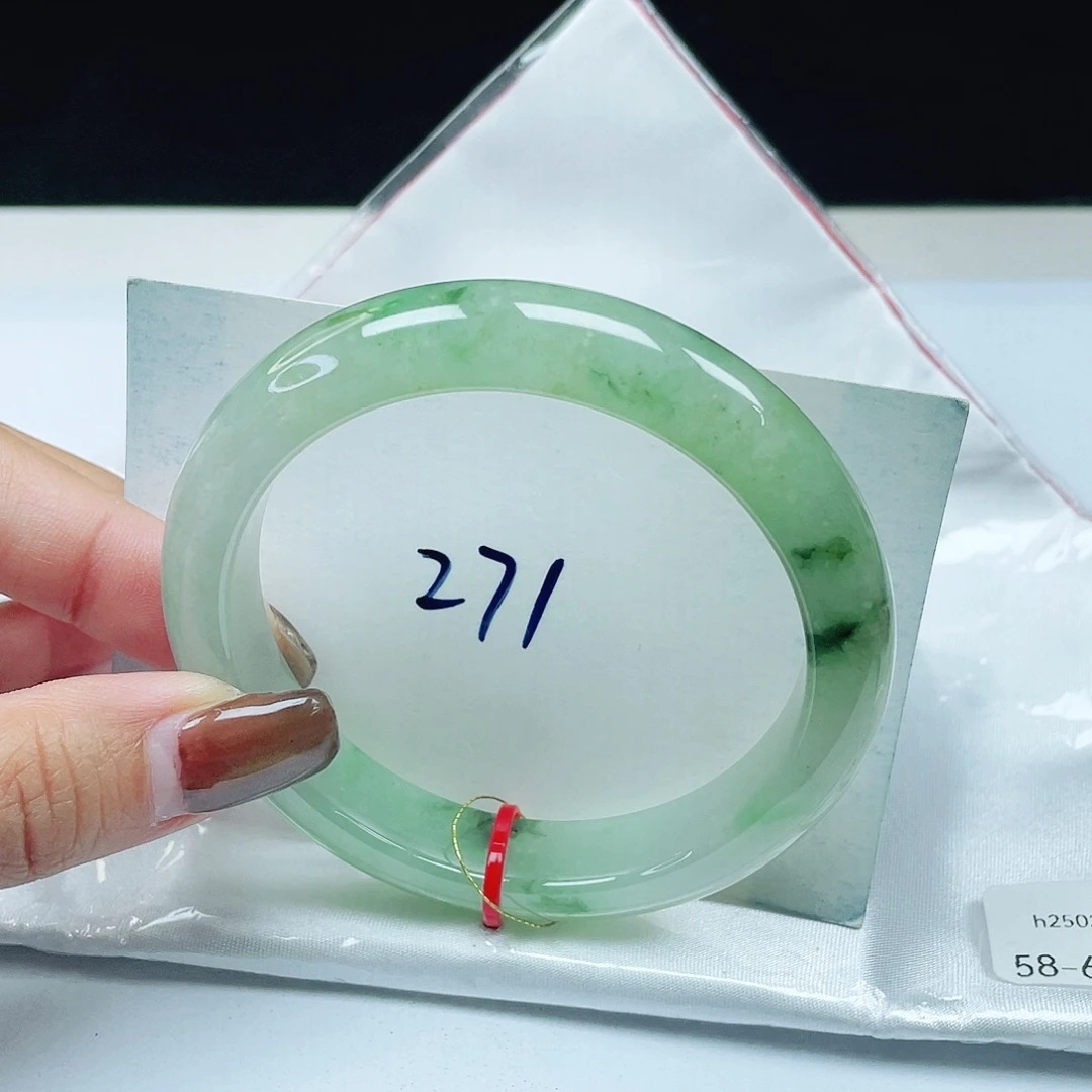 翡翠未镶嵌手镯 正圈58