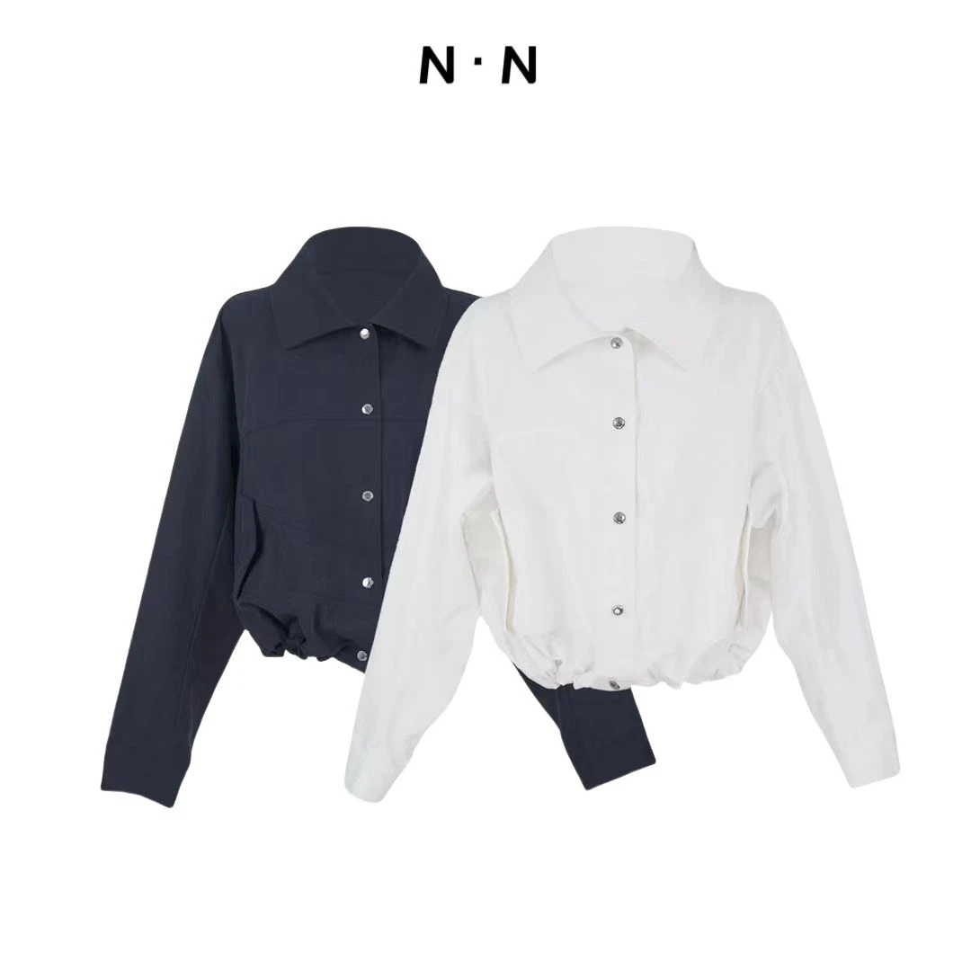 吉美•原创设计师款高级两穿款翻领外套