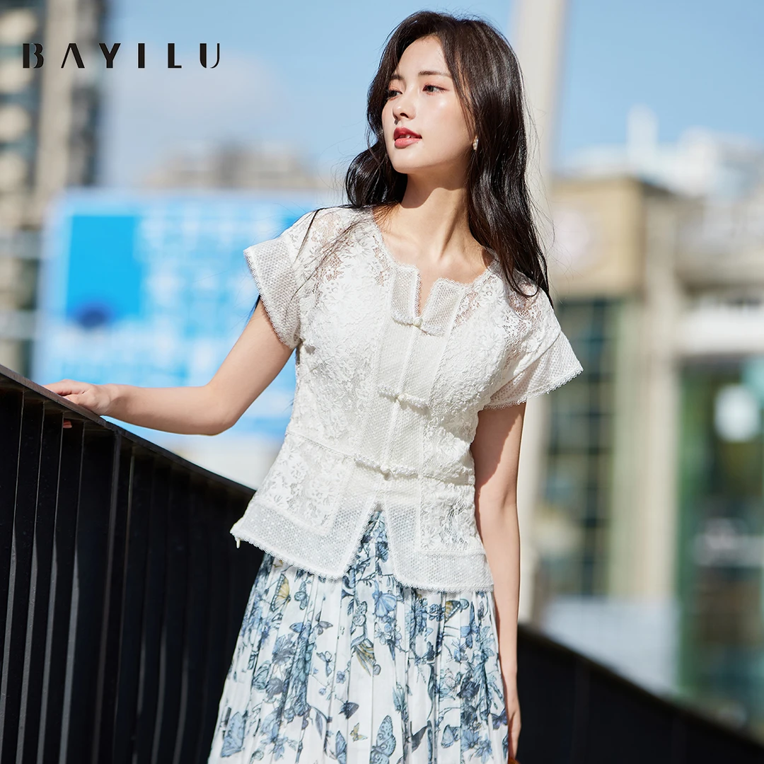 【丽姐】芭依璐2025夏季新款衬衫90C0088