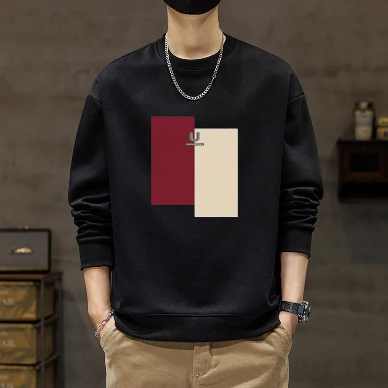 仓石一树潮牌美式圆领卫衣男士秋冬季新宽松百搭休闲长袖加绒上衣