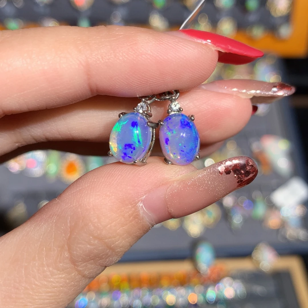 银S925镶嵌欧泊欧泊戒指y