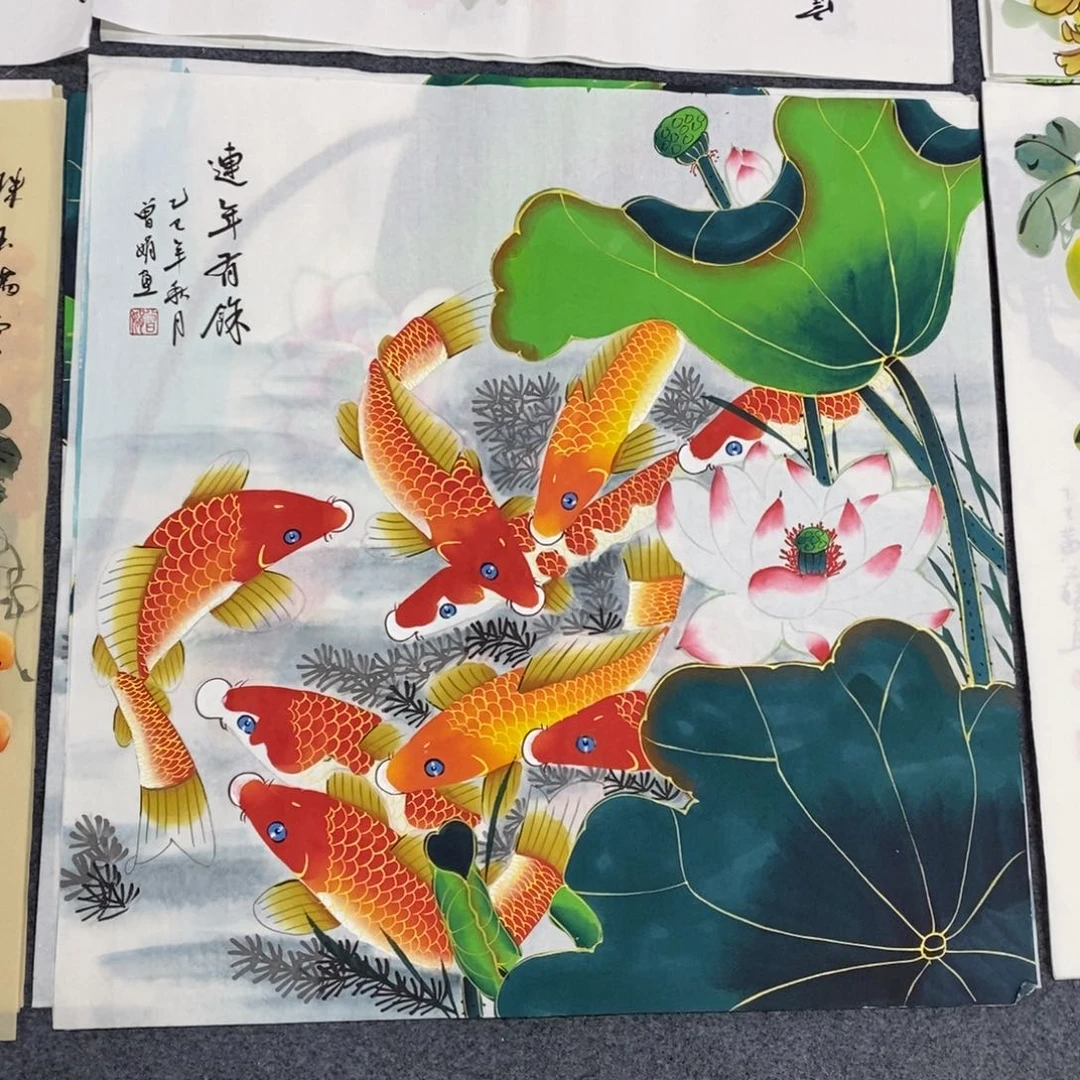 国画尺寸70✖️70精品斗方手绘画