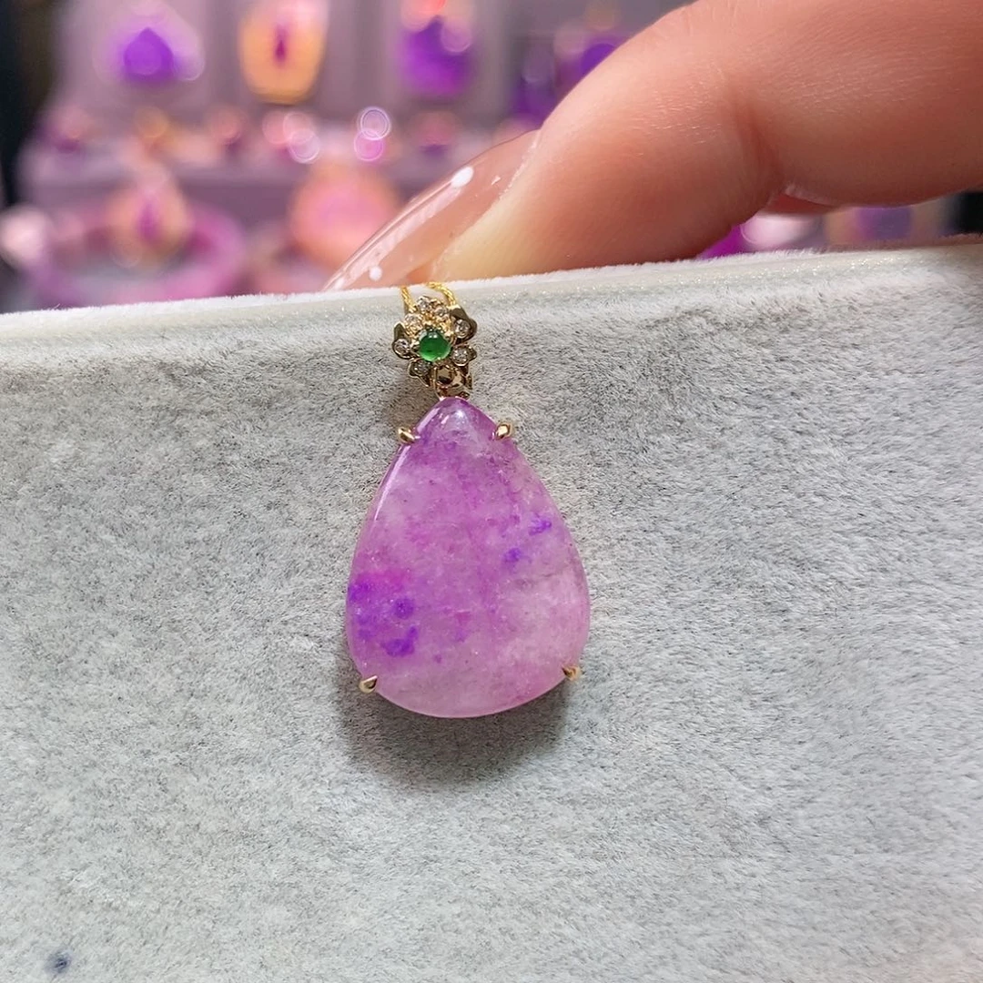 苏纪石（舒俱来）18K金镶嵌吊坠(不含链)