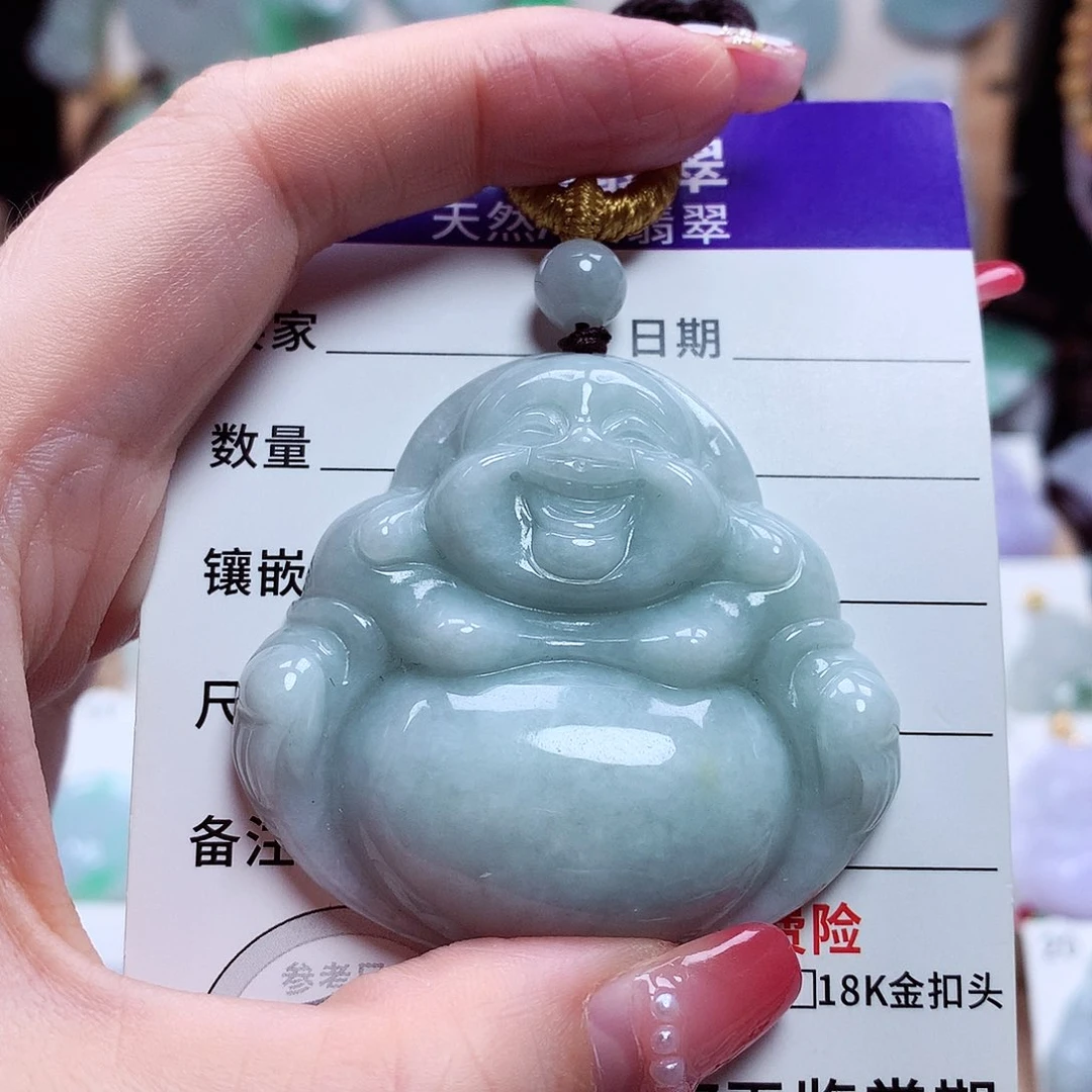 翡翠未镶嵌颈饰佛公10