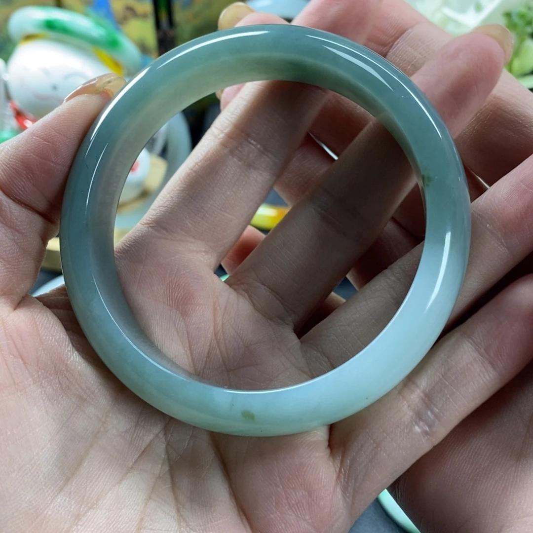 海***棠翡翠未镶嵌手镯天然翡翠