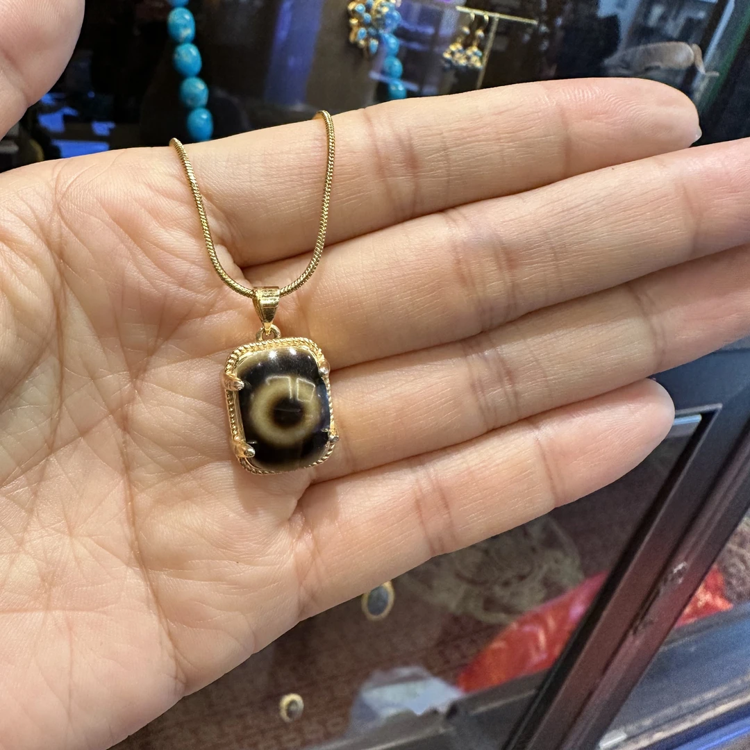 吊坠925银莫桑石 925银镀金一眼项链